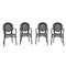 Flash Furniture Lourdes Thonet French Bistro Stacking Chair w/Arms, Blk and Wht PE Rattan and Black Alum Frame, 4PK 4-SDA-AD642002A-BKWH-BK-GG - alternate 10